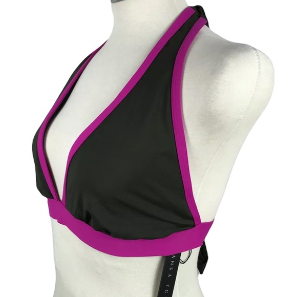 Ivanka Trump Color-Block Triangle Halter Bikini Top - Picture 6 of 7